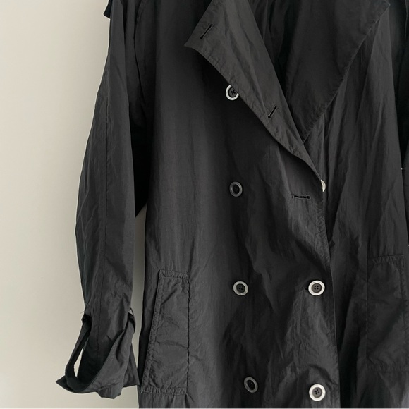 Vintage Black Trench Coat - Picture 2 of 9